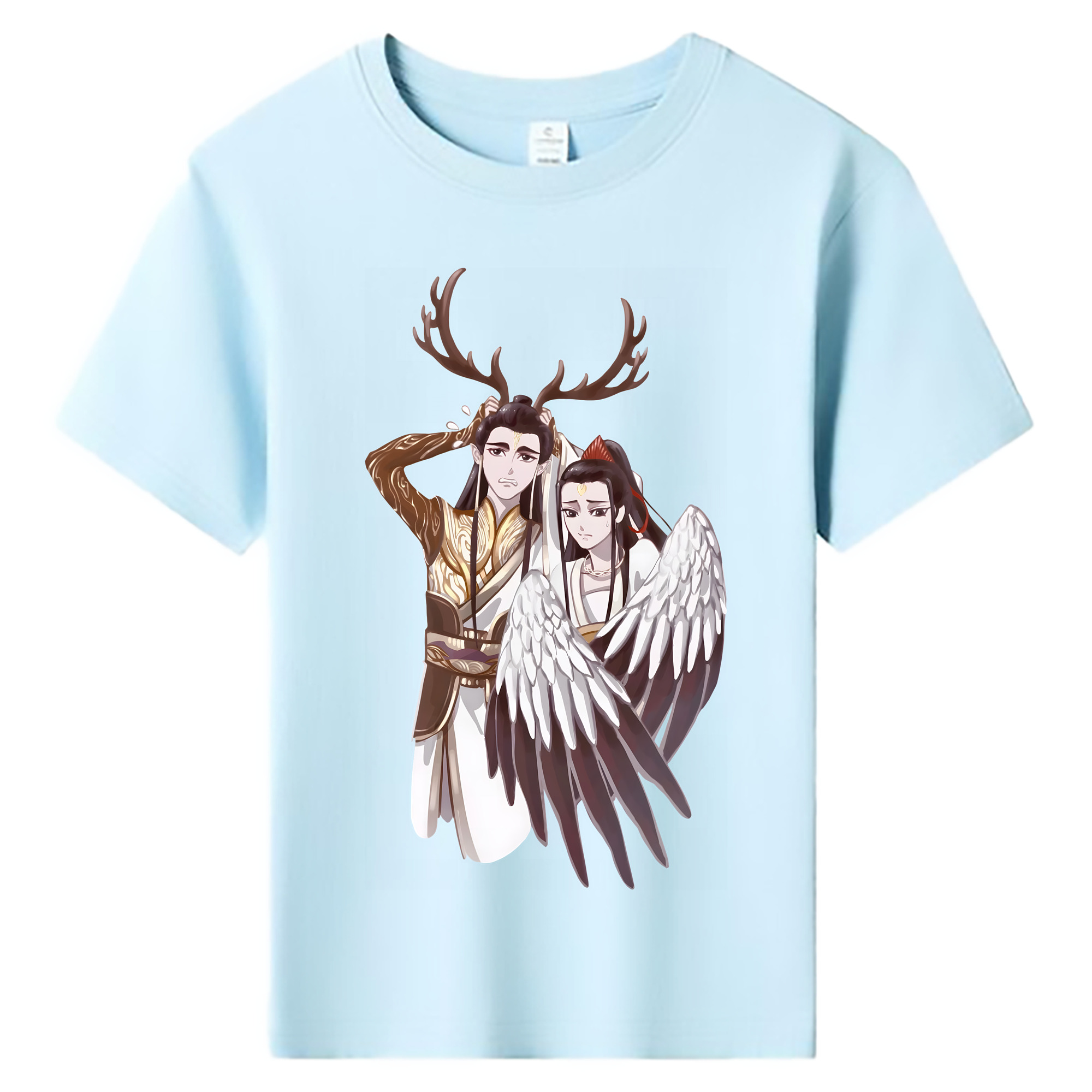 （画像用） Ne Zha 2 ナタ 魔童の大暴れ 綿100％キッズTシャツ（フロントプリント）